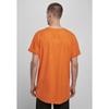 T-shirt - Urban Classics - Long Turnup Tee - Orange - 100% Coton - Coupe Loose