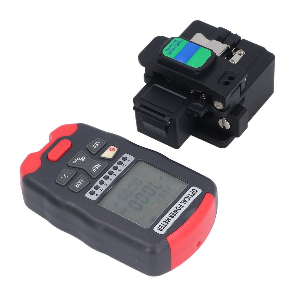 Fiber Optic Tool Kit 30mW VFL ‑70 to +10dBm OPM Fiber Cleaver 3 Hole Stripper FTTH Tool Kit