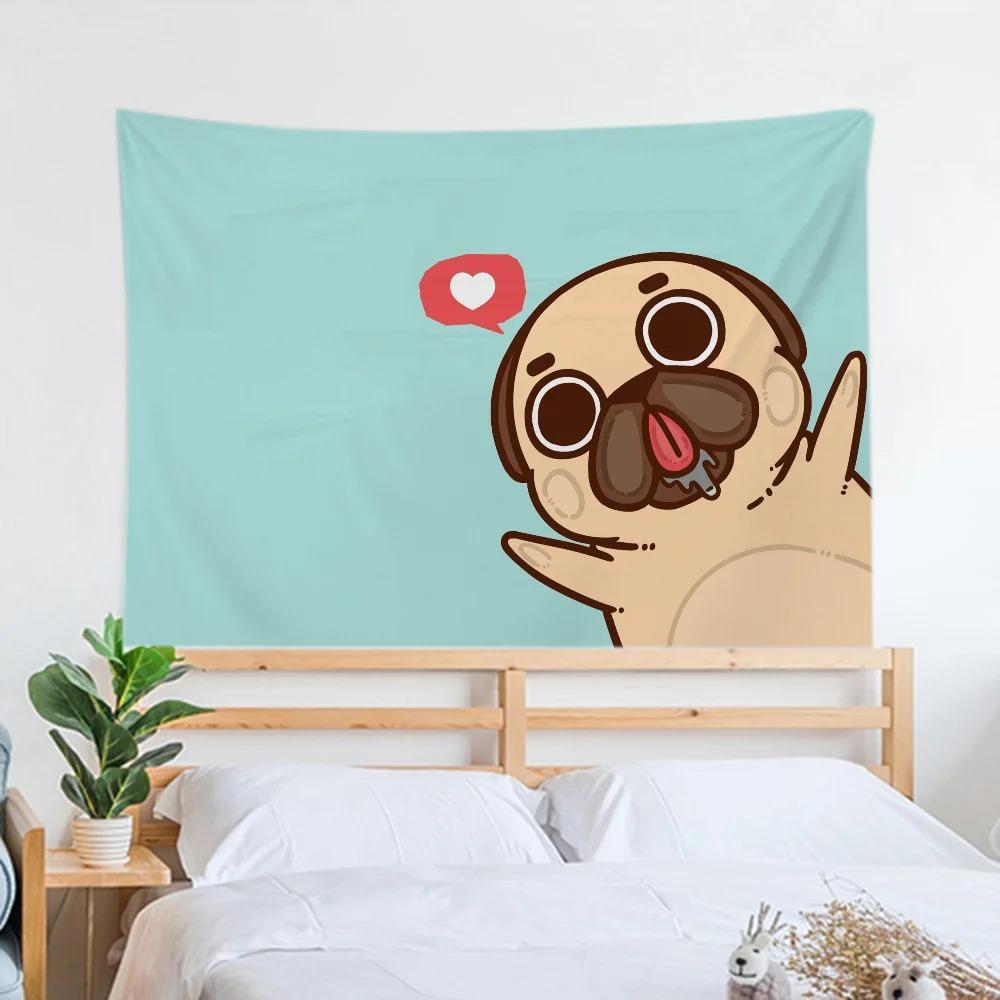 

Милый гобелен с изображением собаки, украшение для офиса, гостиной, настенный гобелен для дома 150x130cm