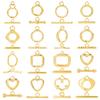 5pcs/Lot Gold Color Heart Geometry OT Clasps For Jewelry Making Supplies Handmade Necklace Bracelets Ins Stainless Steel Clasp