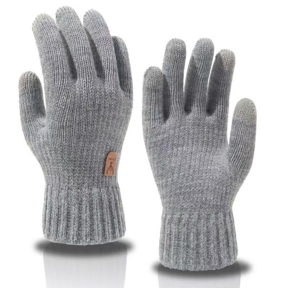 Windproof Knitted Gloves Soft Men Mittens Gift Winter Gloves Girls