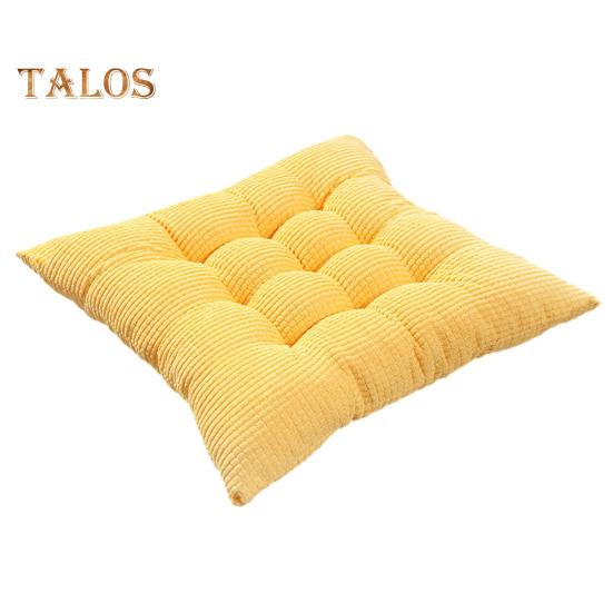 

Нескользящая подушка для стула из пены с эффектом памяти и пряжками, мягкая удобная подушка для сиденья с фиксированным отскоком, хлопковым наполнителем жёлтый
