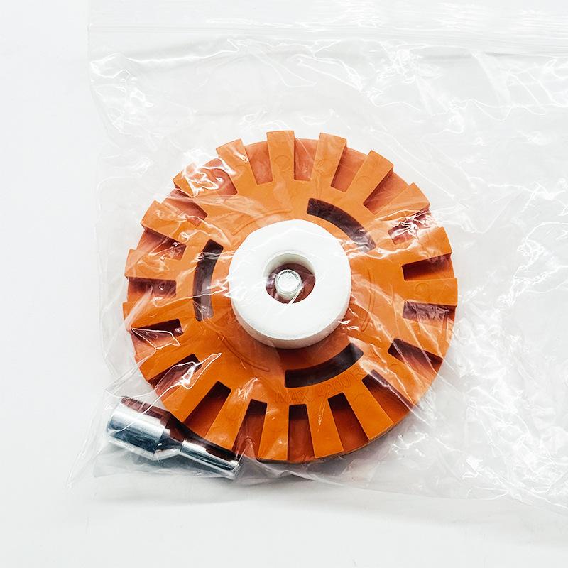 4 Zoll 100mm Zahnradförmiges Klebstoffentfernungsrad Pneumatischer Klebstoff-Farbentferner GummiDisc