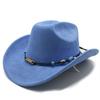 Ethnic Style Western Cowboy Hat With Large Brim For Outdoor Sunshade And Breathability