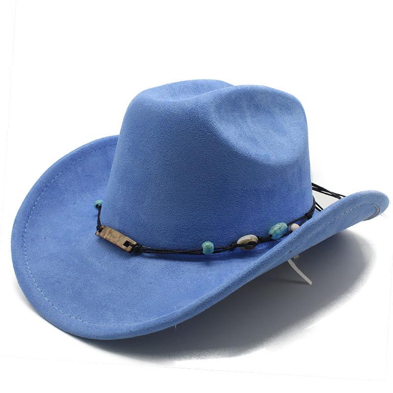 Ethnic Style Western Cowboy Hat With Large Brim For Outdoor Sunshade And Breathability
