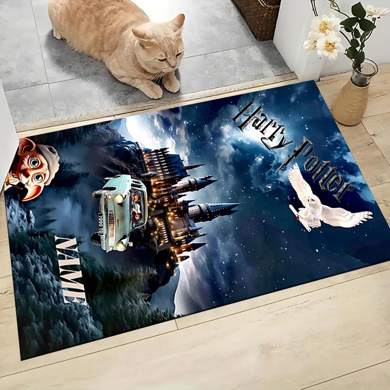 Custom Name Green Serpent Magic Carpet Rug Customizable Soft Washable Anti-Slip Home Living Room Sofa Mats Personalized Rug. 090939