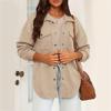 Women's Fashion Casual Solid Color Lapel With Loose Single Multi Button Long Sleeved Jacket