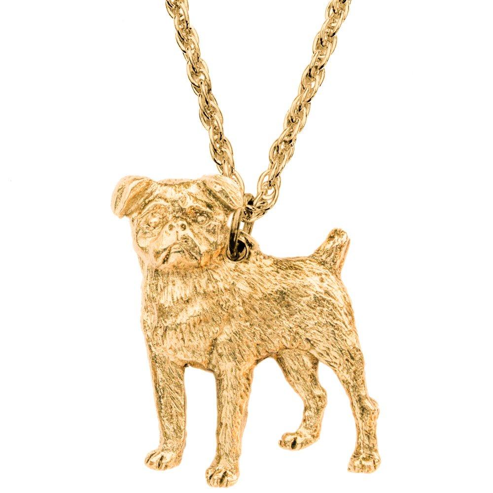 Брюссельский гриффон (Гладкая шерсть) - Сделано в Англии - Коллекция подвесок-ожерелий Art Dog