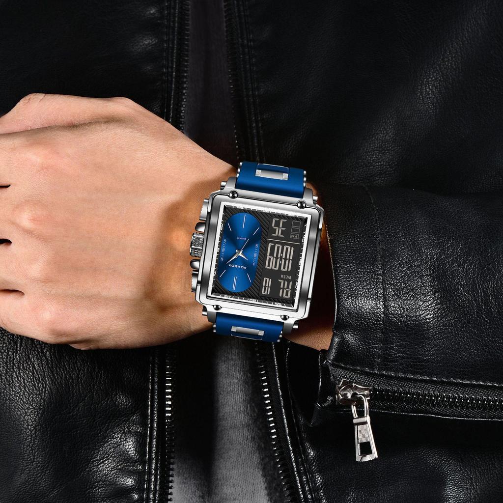 Unisex Kreative Große Zifferblatt Dual-Display Business Casual Uhr