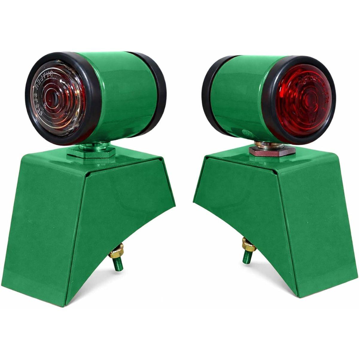 Atj2071 Butler Style Rear Tail Lamp Set with Brackets for Massey Ferguson & Case IH Tractors12V Red/Clear Nuffield Tractors Set of 4 Pieces зелёный