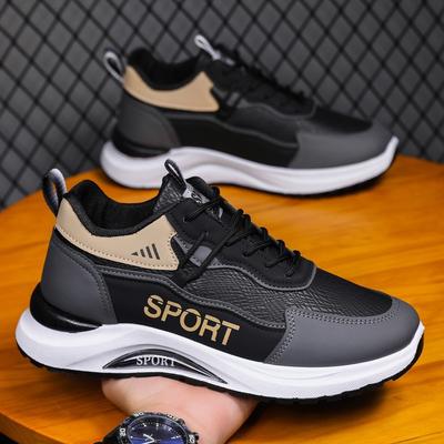 Men's Shoes Spring and Autumn Thick-soled Breathable Casual Shoes Young Students Low-top Running Shoes Lightweight and Comfortable Sports Shoes