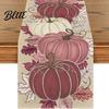 Kitchen Table Runner Print Seasonal Inch Pumpkin Runner 13x72 for Fall Maple Leaf Autumn Festive