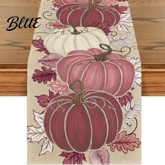 Kitchen Table Runner Print Seasonal Inch Pumpkin Runner 13x72 for Fall Maple Leaf Autumn Festive