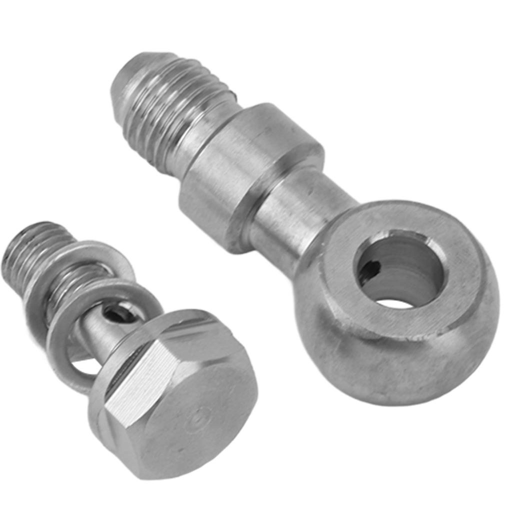 Turbo Banjo Bolt Kit M8 X 1mm Tube Connection Liquid Cintrol Turbo Brake Line Banjo Bolt