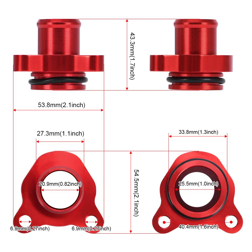 Neuer Aluminium-Wasserschlauchanschluss, Ersatz-Auto-Ersatz-Rohrverbinder 11537541992 11537544638 für BMW N54 335i 135i
