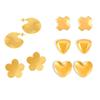 Qiong Yao Stainless Steel 18K Gold Electroplated Irregular Geometric 3D Stud Earrings
