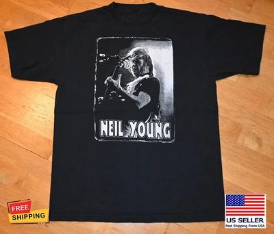 Vintage 1990s Neil Young 91 92 Tour Concert Tshirt Rock Band Tee Gift For Fan