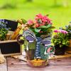 Abstract Face Plant Pots Unique Funny Face Flower Pot with Drainage Hole Decorative Colorful Planter Art for Outdoor Garden Home
