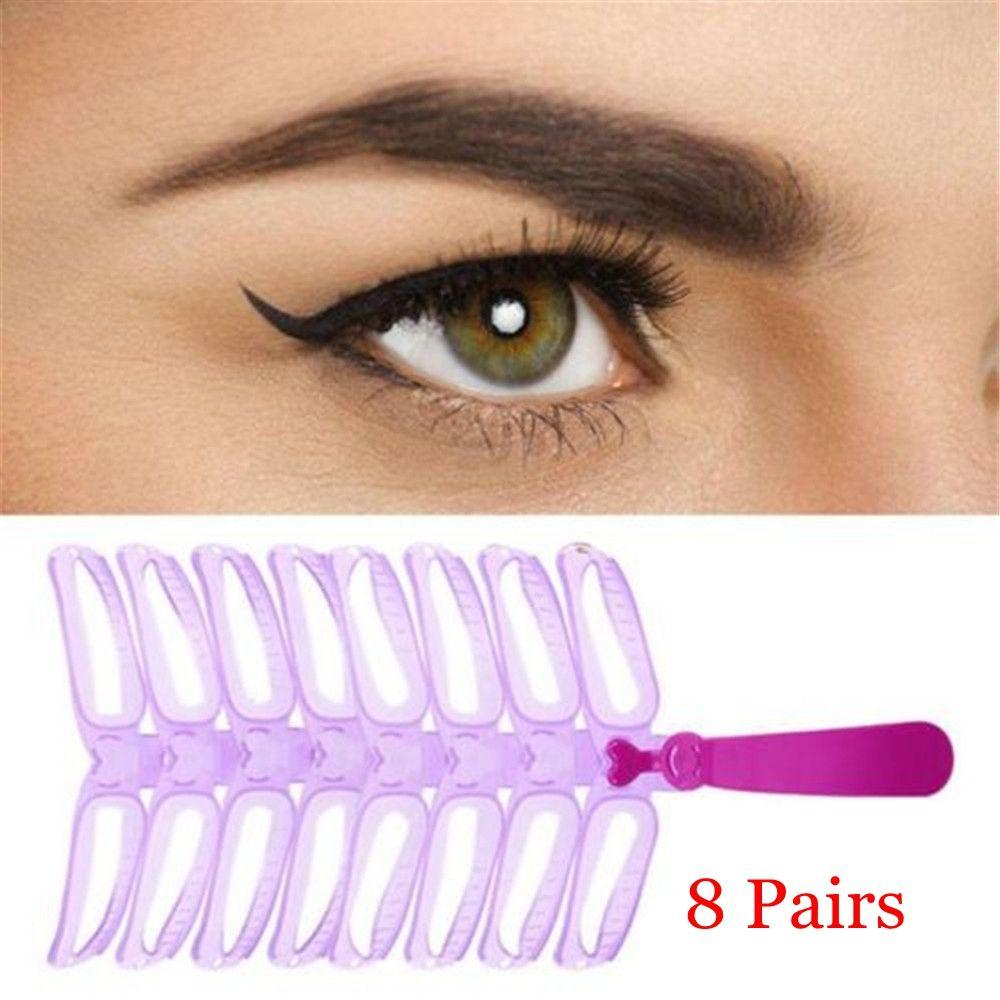 Fashion Reusable Beauty Brow Grooming Card Shaping Template Eyebrow Stencils Kit Eyebrow Definition