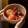 Bamboo Basket Hand-woven Basket Storage Basket Fruit Basket Home Decorative Basket Ornaments Kitchen Storage Basket