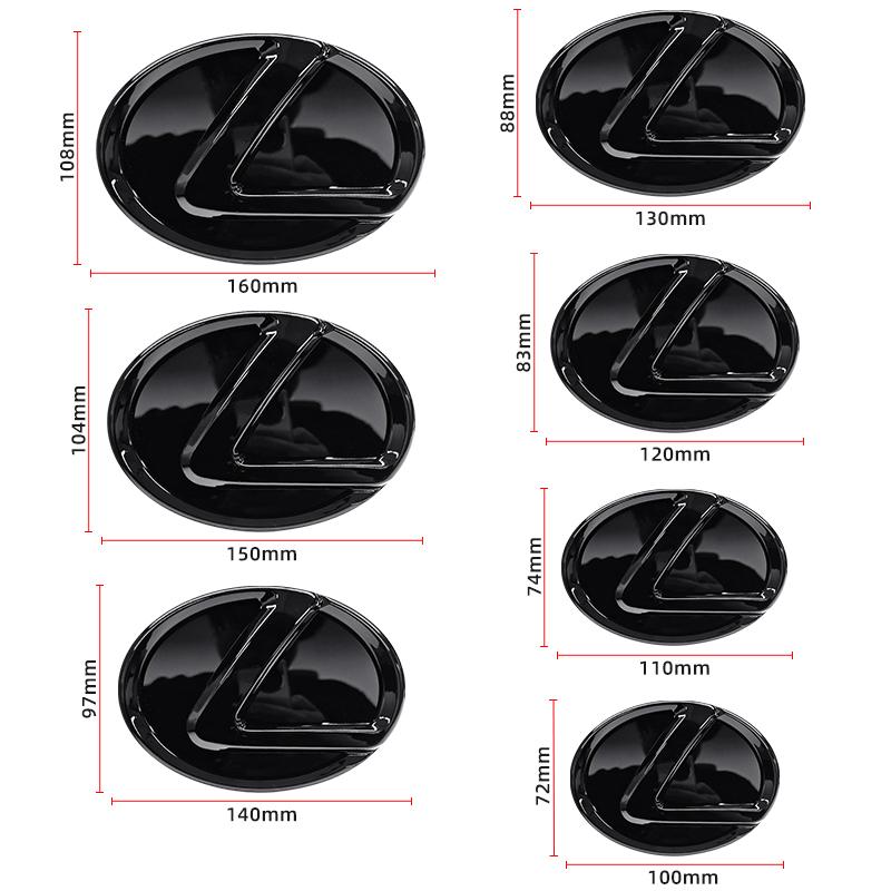 ABS Car Front Hood Grille Emblem 3D Stickers Trunk Rear Badge for Lexus IS250 IS200 CT200h GS300 LS430 RX450h LX570 IS300 ES300h