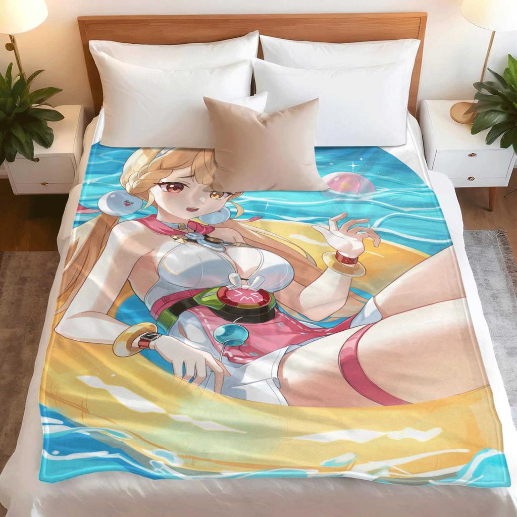 Zenless Zone Zero Alice Thymefield Flannel Blanket Cover Warmth Soft Anime Blanket Multifunctional Decor Home Universal Blankets