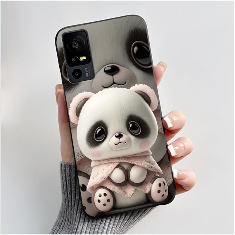 Cute Casing For TCL 40R/Sharp Aquos V6 5G Lucky Design Soft Black Case For TCL 40 SE Drift Bottle Pattern Shockproof Shell
