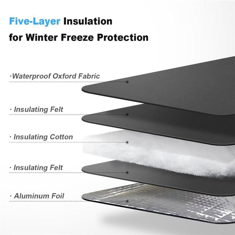 Insulated Outdoor Faucet Cover For Freeze Protection Reusable Faucet Sock Outdoor Faucet Cover