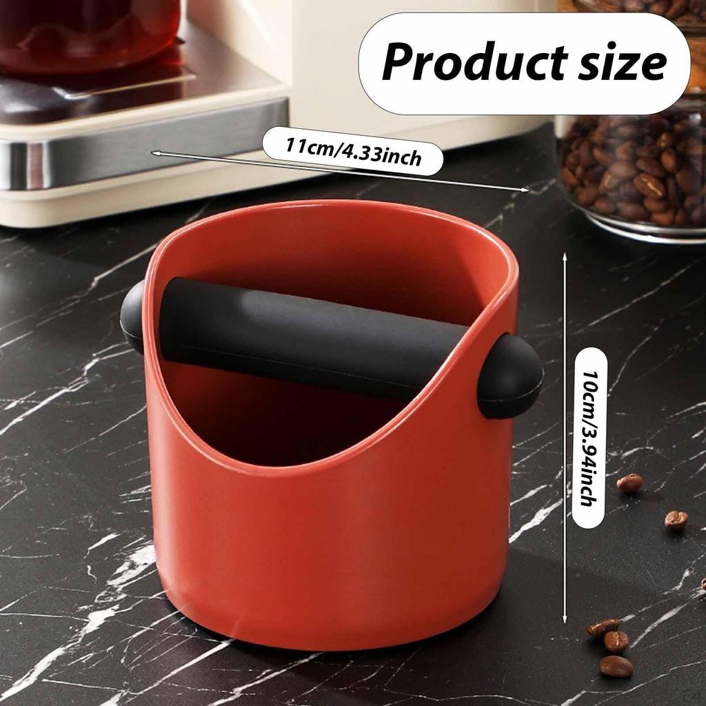 Coffee Knock Box Espresso Grounds Noise Reduction Nonslip Base Organizer Removable Rod