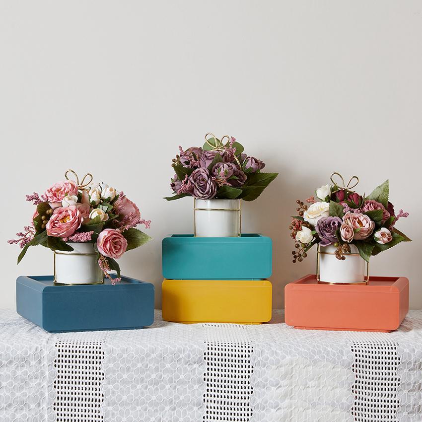1/4pcs Artificial Flowers Peony Home Wedding Room Decor Festival Party Garland Material Diy Gift Box Indoor Furnishing Silk Rose