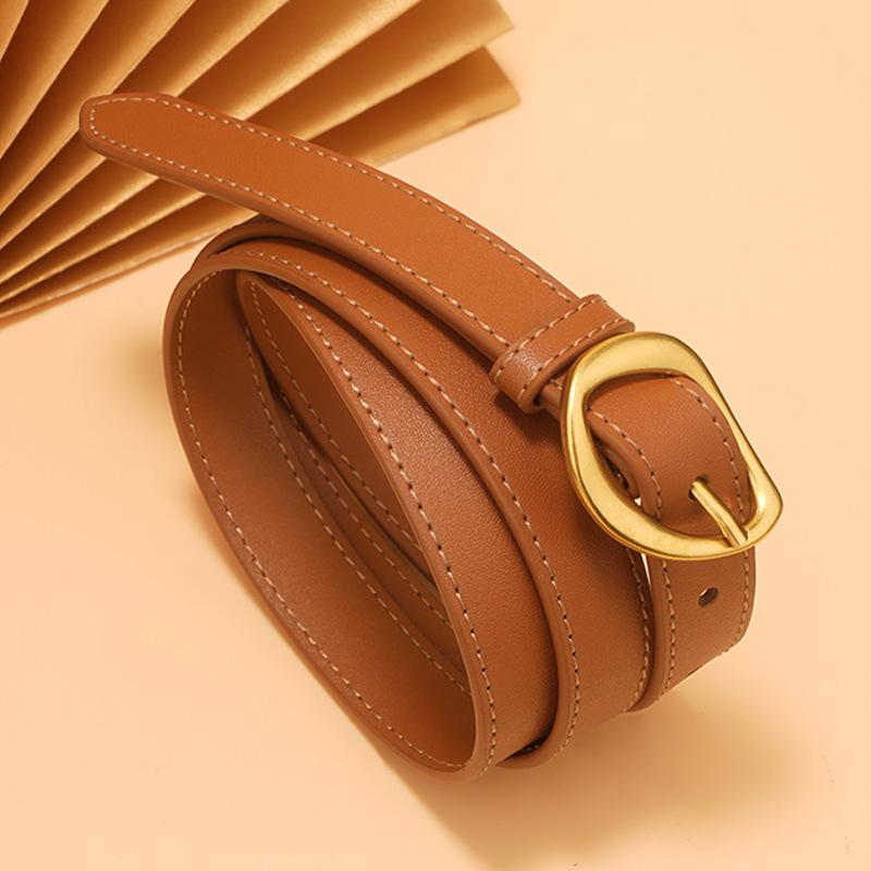 Trade New Women'S Leather Pin Buckle Belt Decoration Fashion With Jeans Belt High-End Belt
