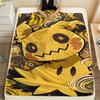 Pikachu Flannel Blanket Printed Style Cozy for Bed Sofa Travel Picnic Outdoor.-TING