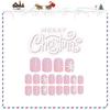 Pack of 24 Seasonal False Nail Snowflake Pattern Pink White Color Easy to Apply Fake Nail for Parties Weddings