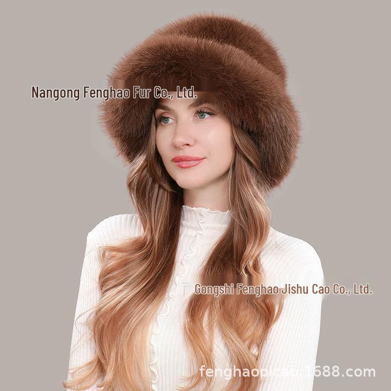 Women's Fluffy Faux Fur Winter Bucket Hat with Ear Protection - European American Fashion