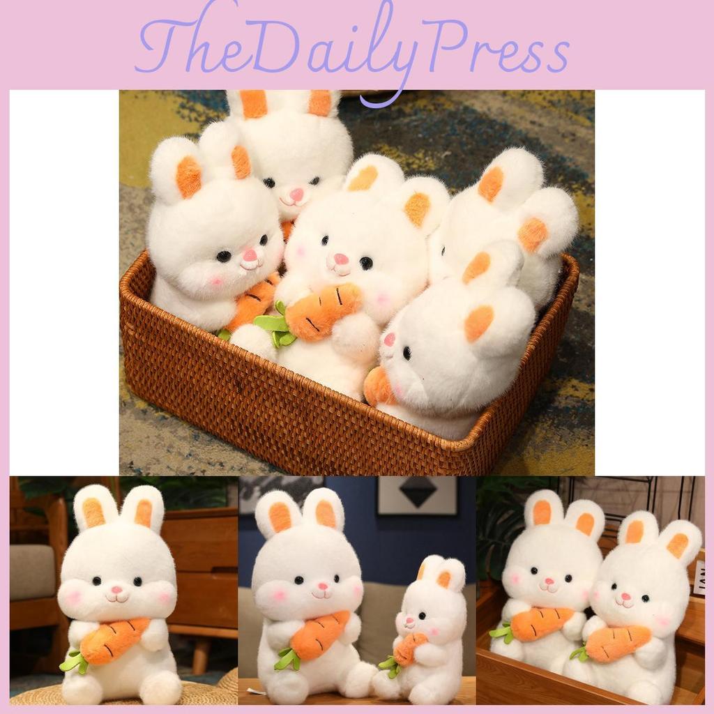 Endearing Plush Short Bunny With Carrot  Kids Perfect Birthday Celebrations Gift