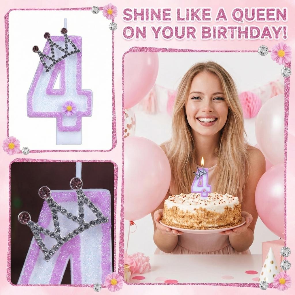 Fashion Cartoon Creative Birthday Candles Party Digital Candles