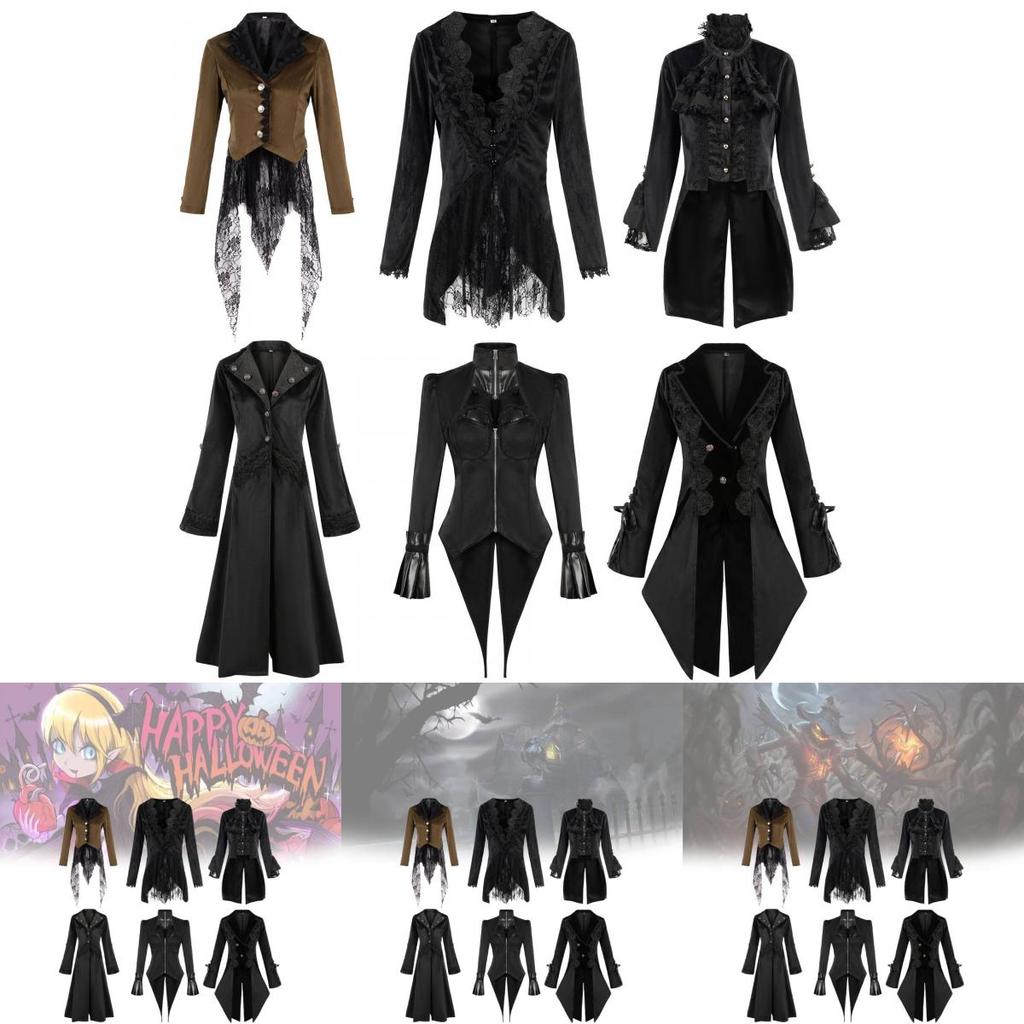 Charming Dark Fantasy Long Trench Coat For All Genders In Black And Brown Color Choices