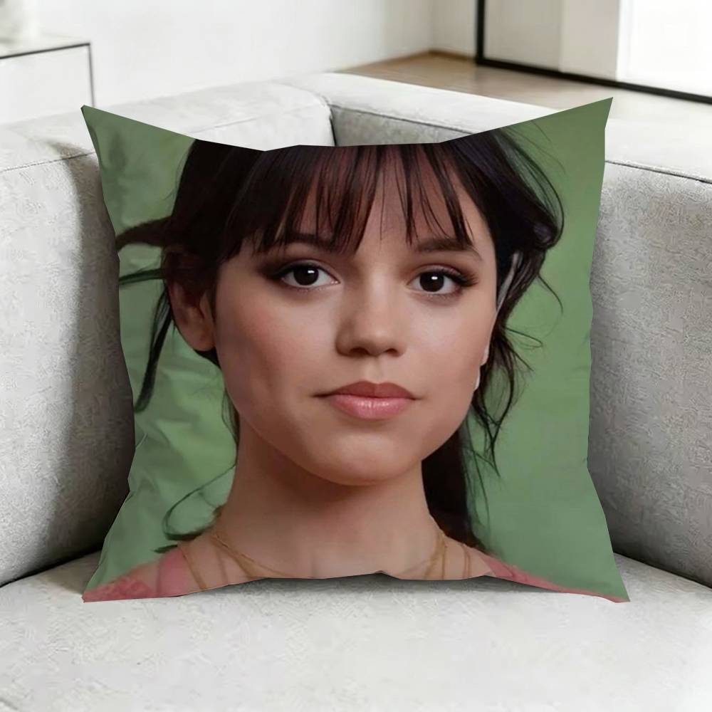 Jenna OrtegaA AActor Square DoubleSided printed Pillow Case Bedroom Bedside Pillow Sofa Cushion Cover Gift