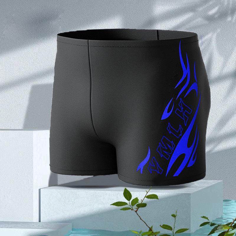 Trunchi de baie din nailon cu uscare rapidă pentru bărbați - Boxer simplu la modă pentru izvoare termale și parcuri acvatice