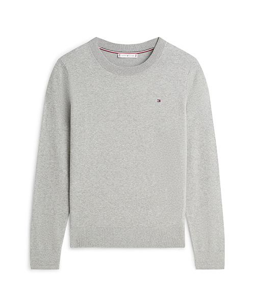 TOMMY HILFIGER Cotton Jersey Crewneck Sweater (T22G0Kto002Wt2P61)