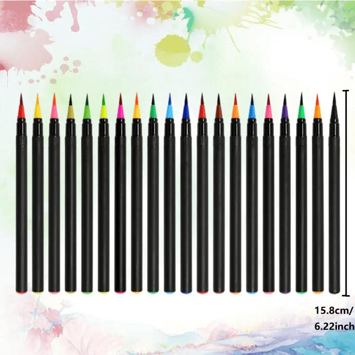 20+1 Aquarell-Pinselstift-Set, Lebendige Farben zum Malen, Kalligrafie, für Kunstprojekte & Basteln, Ideal für Anfänger & Profis