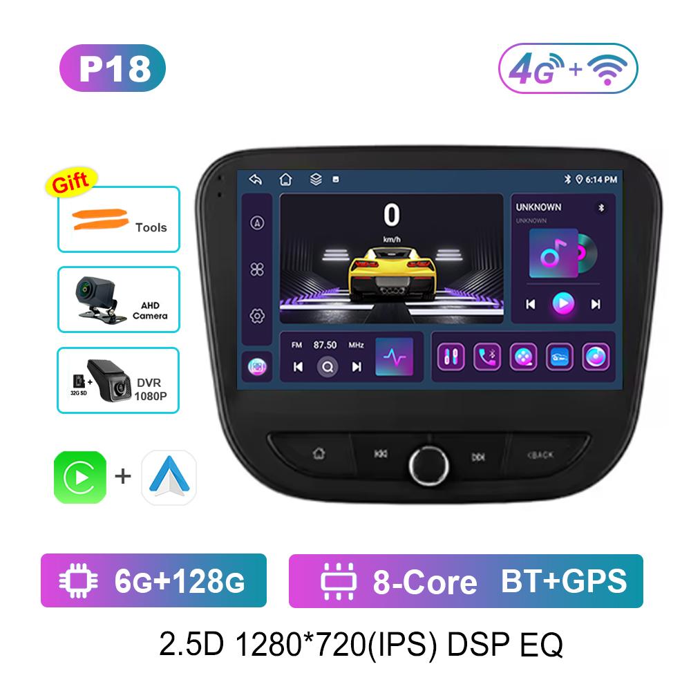 Carplay DSP Stereo Android Intelligent System for Chevrolet Malibu 9 2015 - 2022 Navi GPS Car Video Multimedia Player WiFi+4G