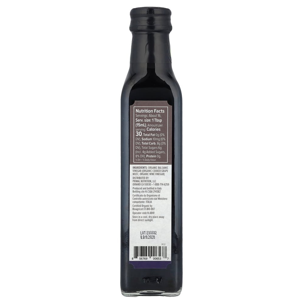 Primal Kitchen Balsamic Vinegar of Modena 250ml (8.45fl oz)