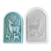 Christmas Reindeer Embossed Silicone Mold Silicone Candle Mould For Handmade Candle Soap Chocolate Holiday Decoration