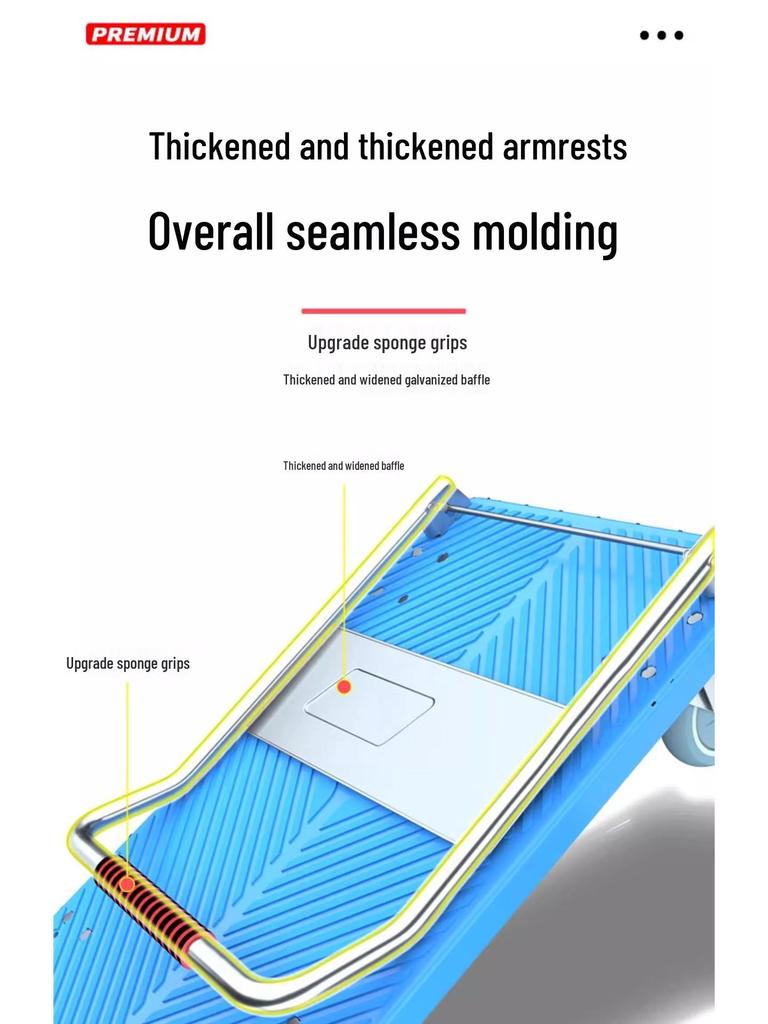 Compact Blue Plastic Portable Hand Truck Cart