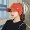 Knitted Empty Hat Women's Autumn and Winter Windproof Riding Yarn Cap Moist Warm Thin Face Ear Cap