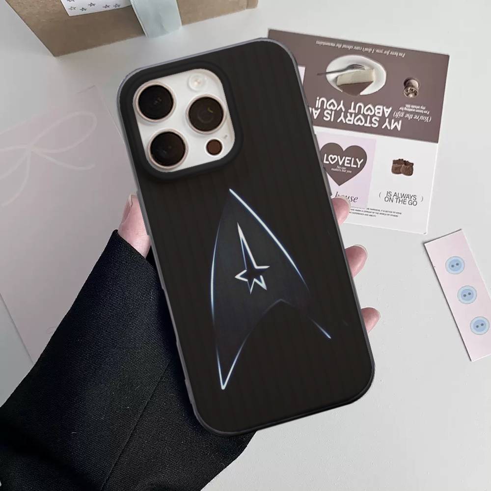 S-Star T-Trek Soft Corrugated Phone Case For iPhone 11 12 13 14 15 16 17 Pro Max Plus Pro Shockproof Cover