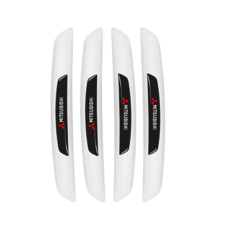 4Pcs Rubber Anti-Collision Strip Car Door Rearview Mirror Protector Stickers For Mitsubishi L200 ASX Pajero Lancerex Evo Mirage LO7