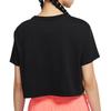 Nike Crop Tops Women's Black Crew Neck Moderate CW6714-010