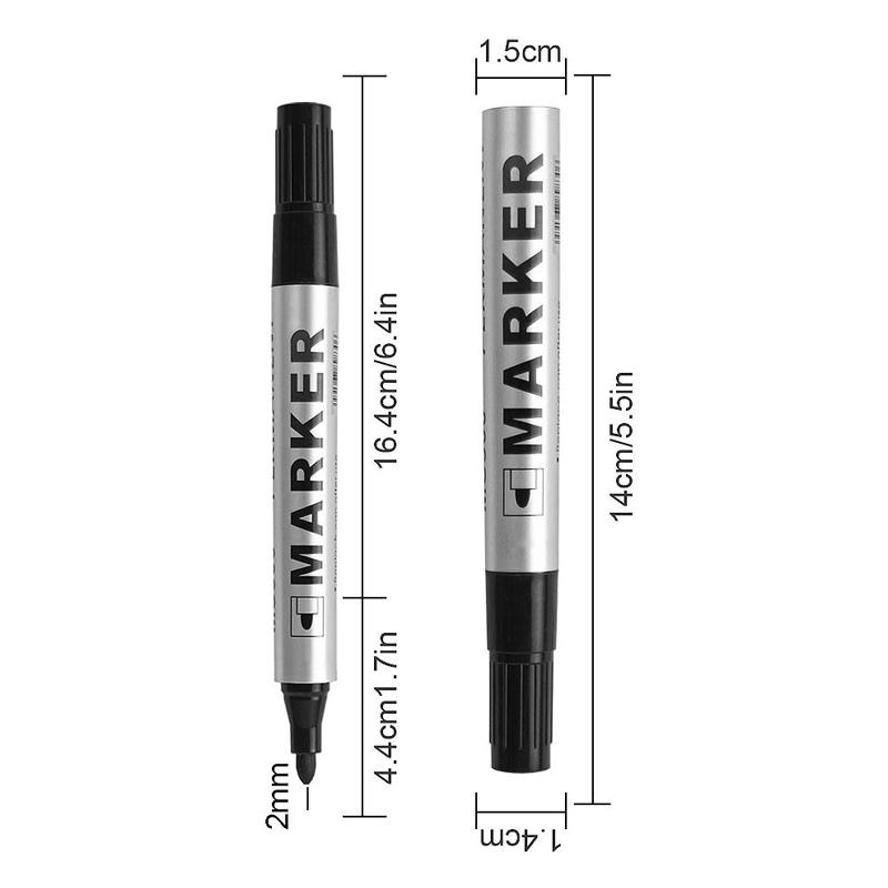 1/3pcs 2mm Nib Waterproof Quick-Drying Markers Set Smooth Tip Oily Non-Fading Signature Pens for Tile CD Glass Metal